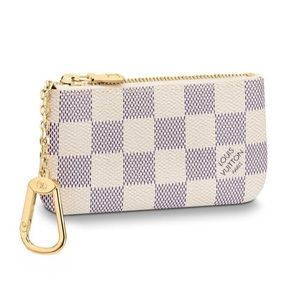NWT Louis Vuitton Key Pouch in Damier Azur